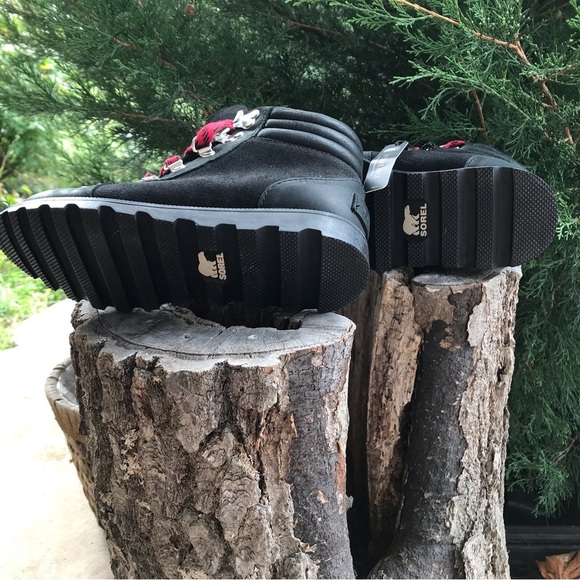 Sorel Ainsley Conquest Black Hiking Boots - Waterproof Suede Leather - Picture 8 of 13